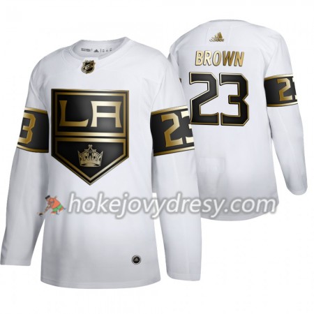 Pánské Hokejový Dres Los Angeles Kings Dustin Brown 23 Adidas 2019-2020 Golden Edition Bílá Authentic